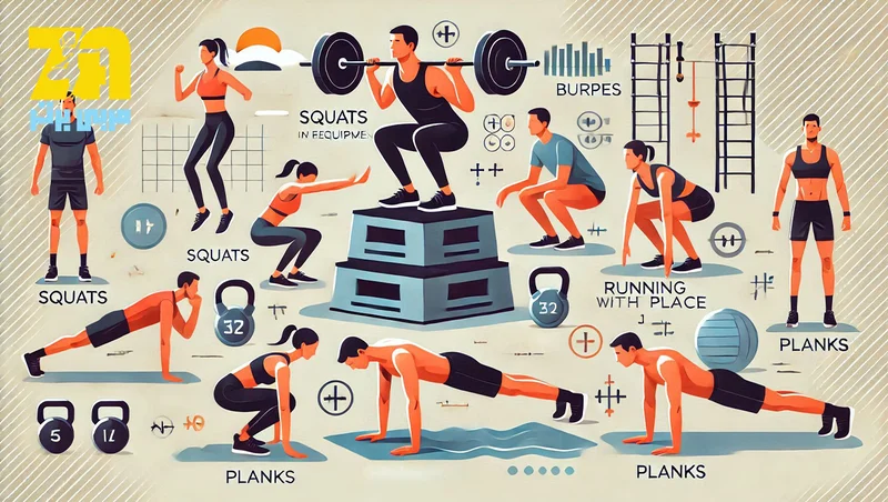 بهترین حرکات ورزشی برای تناسب اندام در منزل بدون تجهیزات