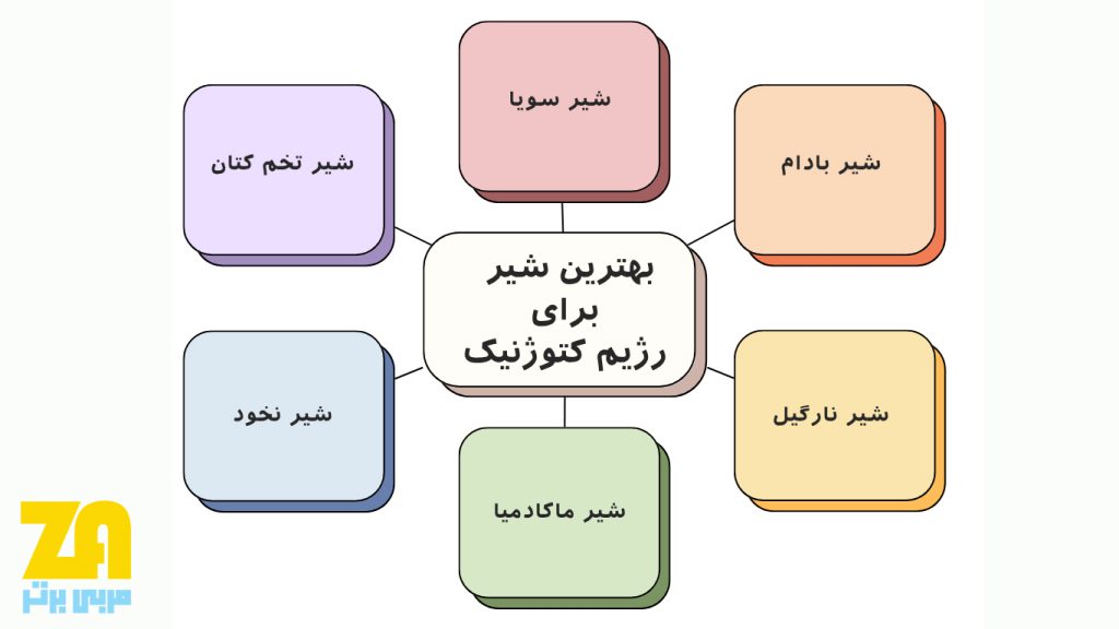 انواع شیر در رژیم کتو